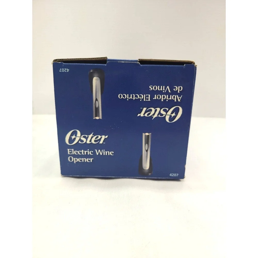 Oster Cordless Electric Wine Bottle Opener, Foil Cutter, Rechargeable 4207‎ NEW